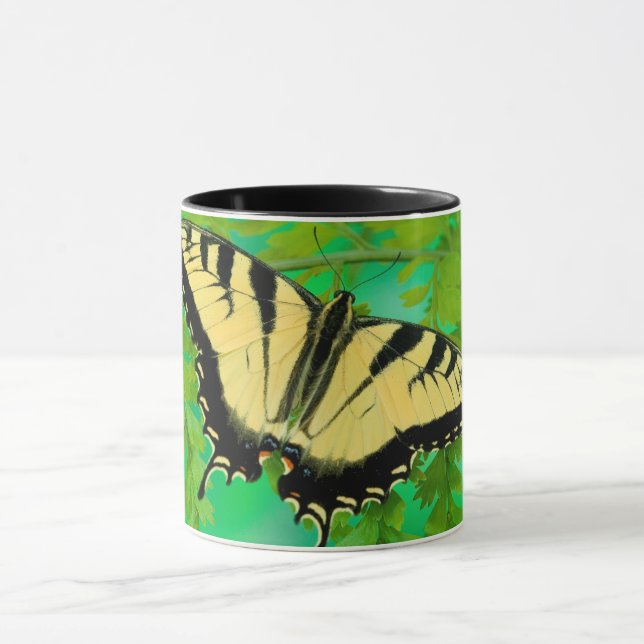 A Swallowtail Butterfly Landing Mug (Center)