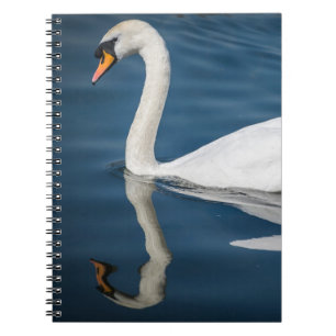 A swan and its reflection notebook