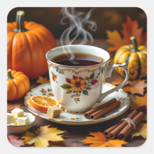 A Sweet Autumn Blessings Square Sticker