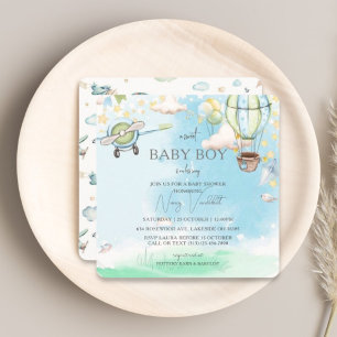 A Sweet Baby Boy Is On The Way Baby Shower  Invitation