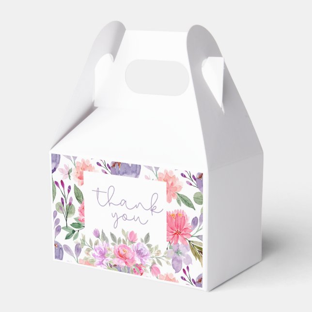 A Sweet Baby Girl Purple Baby Shower Gift Box (Front Side)