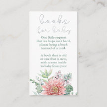 A Sweet Baby Girl Shower Desert Enclosure Card