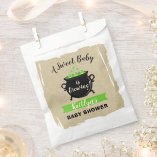 A Sweet Baby Is Brewing Halloween Baby Shower Favour Bags