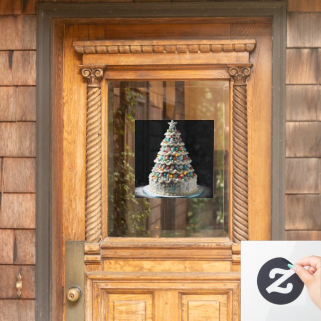 A Sweet Celebration The Christmas Tree Cake Window Cling (Home Door)