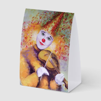 A sweet clown playing the violin