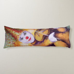 A sweet clown playing the violin body cushion