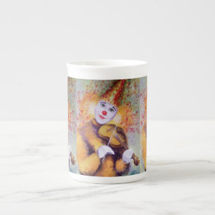 A sweet clown playing the violin bone china mug