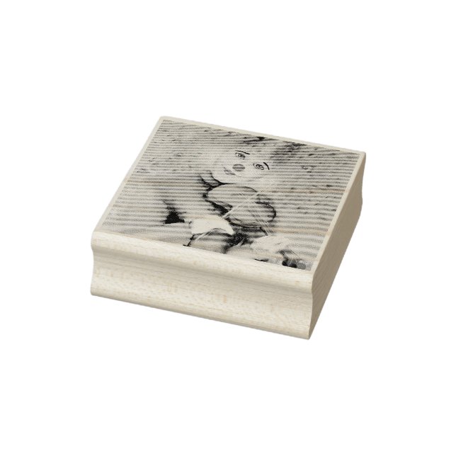 A sweet clown playing the violin rubber stamp (Stamp)