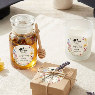 A sweet ending to a new begin Graduation Favours  Classic Round Sticker