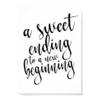A Sweet Ending to a New Beginning 8x10 Favours
