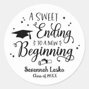 A Sweet Ending To A New Beginning Stickers