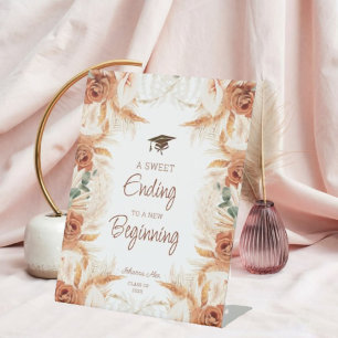 A Sweet Ending To New Beginning Graduation Sign