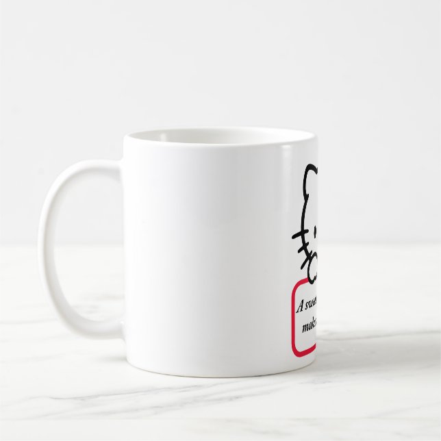 A Sweet Friend Like You - Heartfelt Quote T-Shirt Coffee Mug (Left)