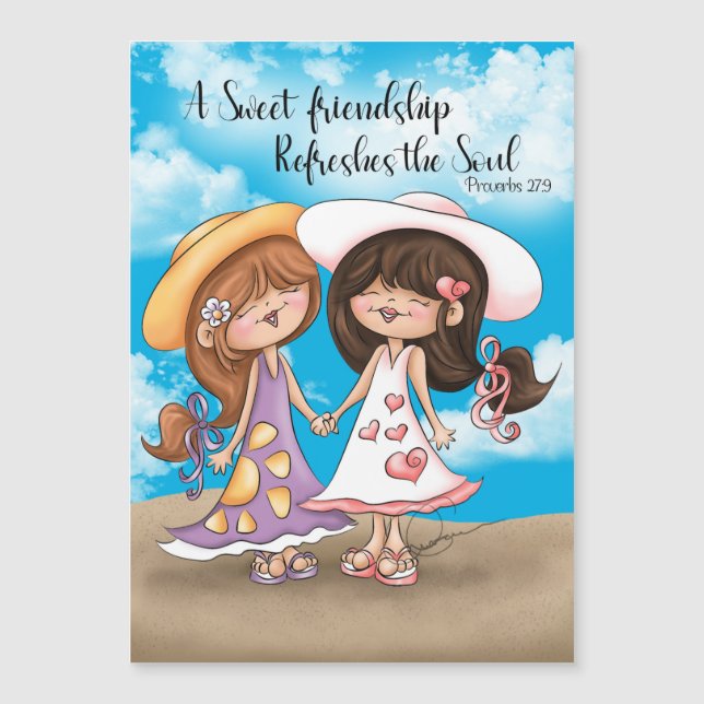 A Sweet Friendship Magnet Card (Front)