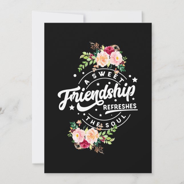 A Sweet Friendship Refreshes The Soul Invitation (Front)