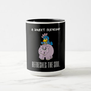 A Sweet Friendship Refreshes The Soul Purple Hippo Mug