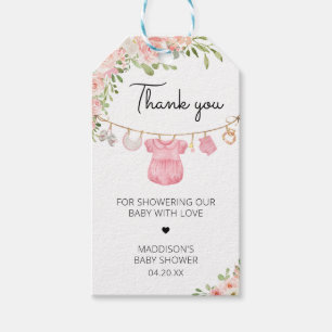 A Sweet Girl Baby Clothes Favour Tags