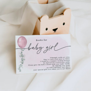 A Sweet Girl Baby Shower Book Request Enclosure Card