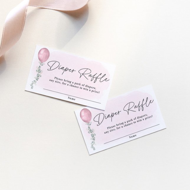 A Sweet Girl Baby Shower Diaper Raffle  Enclosure Card (Creator Uploaded)