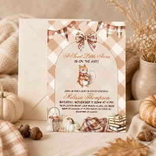 A Sweet Little Acorn Fall Woodland Baby Shower Invitation