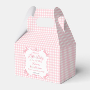 A Sweet Little Baby Pink Bows Girl Baby Shower Favour Box