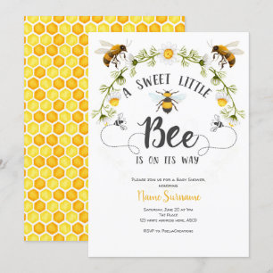 A Sweet Little Bee, Bee baby Shower Invitation
