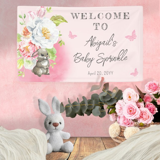 A Sweet Little Bunny Baby Sprinkle Welcome  Banner (Creator Uploaded)