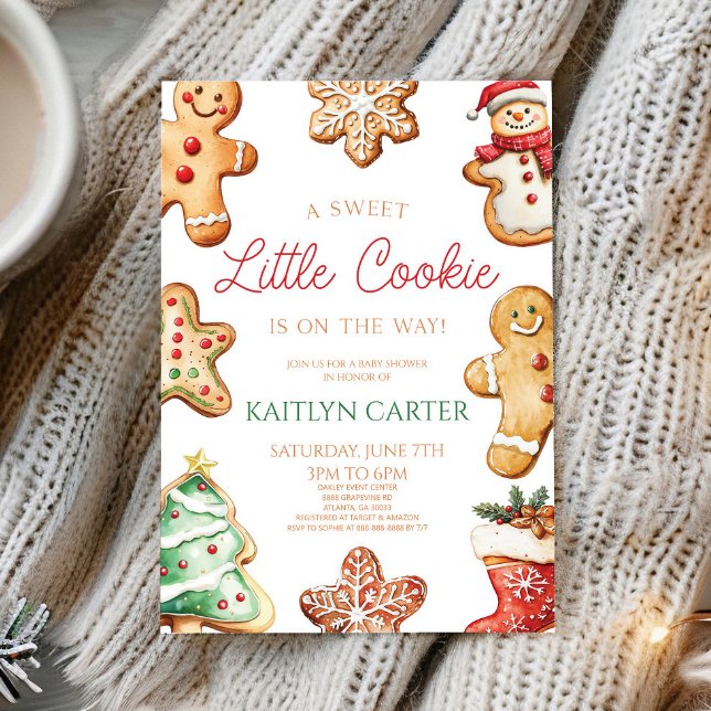 A Sweet Little Cookie Gingerbread Baby Shower Invitation (Creator Uploaded)