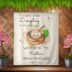 A Sweet Little Dumpling Kwai Baby Shower Backdrop Tapestry