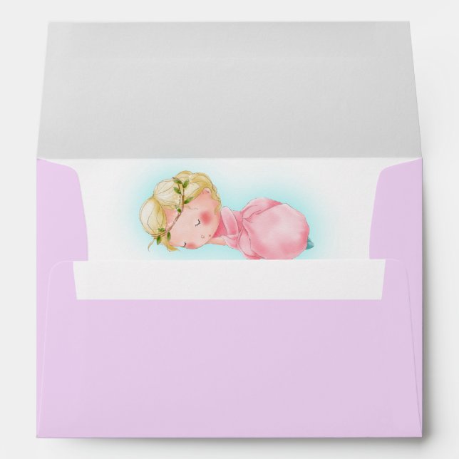 A sweet little girl Baby Shower  Envelope (Back (Bottom))
