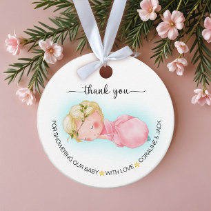 A sweet little girl Baby Shower Favour Tags