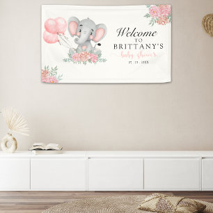 A Sweet Little Girl is on her Way Baby shower Banner