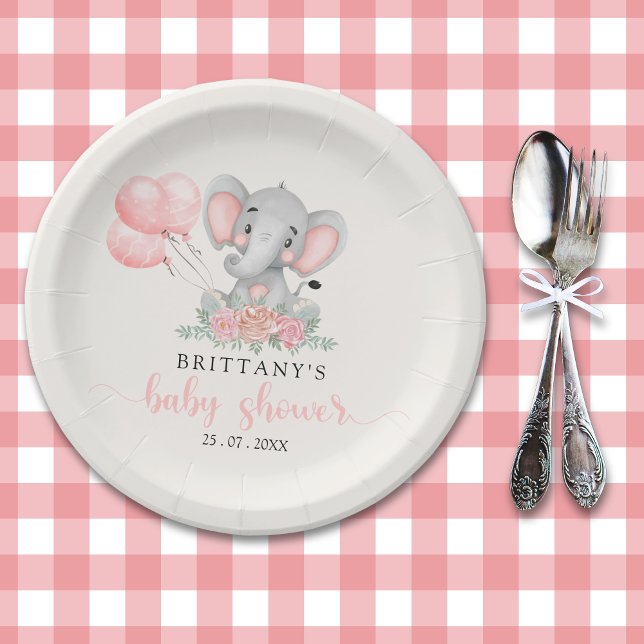 A Sweet Little Girl is on her Way Baby shower Paper Plate (Creator Uploaded)