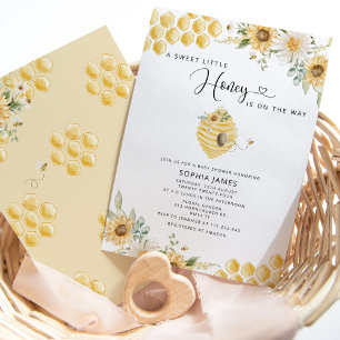 A sweet little honey baby shower invitation