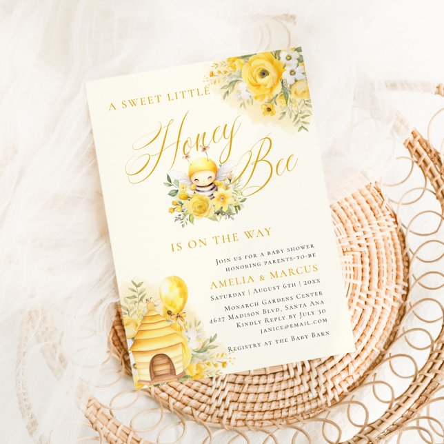 A Sweet Little Honey Bee Baby Shower Invitation (Creator Uploaded)