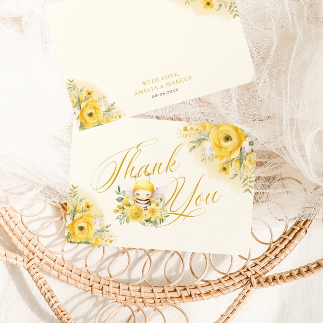 A Sweet Little Honey Bee Baby Shower Thank You Invitation (Creator Uploaded)