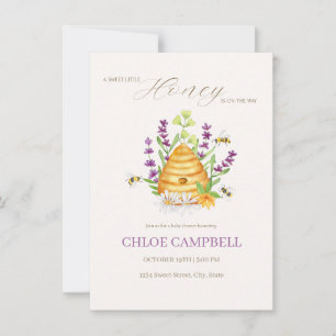 A SWEET LITTLE  HONEY IS ON THE WAY Baby Shower Invitation