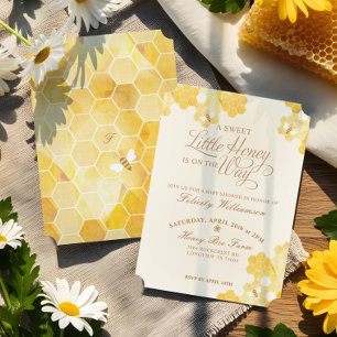A Sweet Little Honey On The Way Bee Baby Shower Invitation