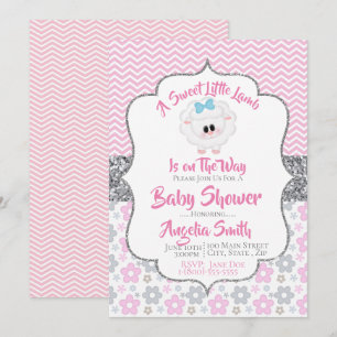 A Sweet Little Lamb Baby Shower Invitation