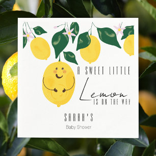 a sweet little lemon Baby Shower Napkin