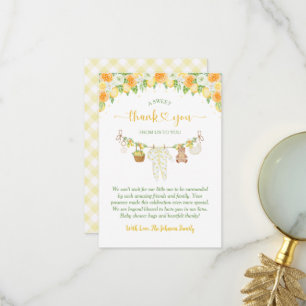 A Sweet Little One Lemon Citrus Floral Baby Shower Thank You Card