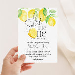 A sweet little one, Lemon theme, Baby shower,  Invitation<br><div class="desc">A sweet little one,  Lemon theme,  Baby shower,  Lemon Baby Shower,  Citrus Baby Shower,  Gender Neutral,  Editable Baby Shower,  mum to be, </div>