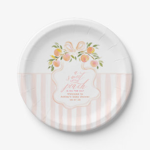 A Sweet Little Peach Baby Shower Paper Plate