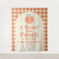 A Sweet Little Peach Fruit Pink Orange Baby Shower