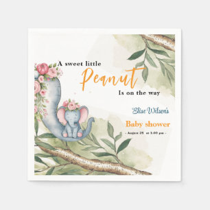 A sweet little peanut is on the way napkin