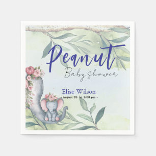 A sweet little peanut is on the way napkin