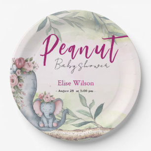 A sweet little peanut is on the way paper plate