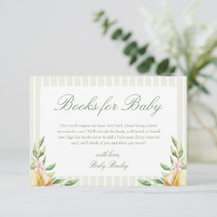 A Sweet Little Pear Baby Shower Books for Baby Enclosure Card