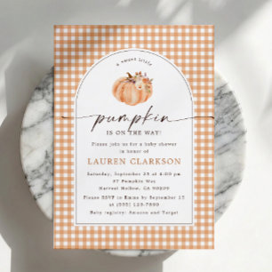 A Sweet Little Pumpkin Arch Baby Shower Invitation