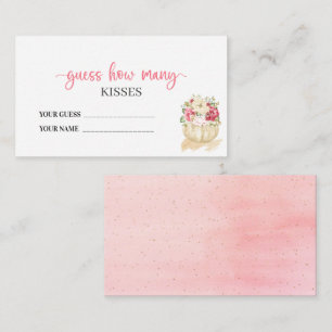 A Sweet  Little Pumpkin baby shower how many kisse Enclosure Card